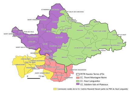 Carte GAL Haut Languedoc